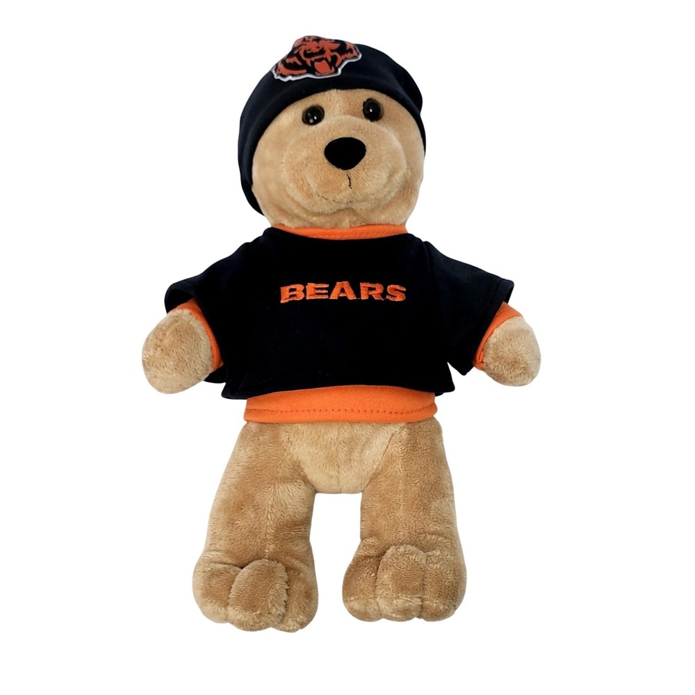 Chicago Bears 14" Plush Teddy Bear Good Stuff NFL Football Fan Gear Navy Orange
